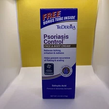 TriDerma Psoriasis Control Face & Body Cream w/ Bonus Tube 4oz (Free US Shipping
