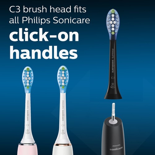 2 testine Philips Sonicare C3 Premium Plaque Control nere | senza scatola - Foto 3 di 5
