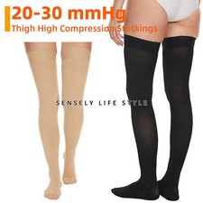 Compression Stockings for Men Women 20-30 Prevent Skin Irritation Black, Beige