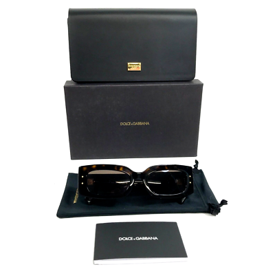 NEW DOLCE & GABBANA women\'s dg4479 rectangle sunglasses in havana DOLCE & GABBANA DG4479 502 73 Brown Havana Women main image 3