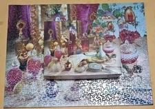 1987 Springbok Essence Of Elegance 500 Pc Antique Boudoir Glass COMPLETE VGUC