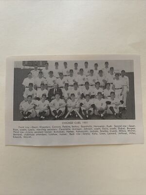 Chicago Cubs Randy Jackson Hank Sauer 1951 Baseball Publication Team 5X7 Picture