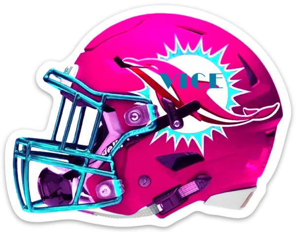 Miami Dolphins Miami Vice Mini Football Helmet Decal Set