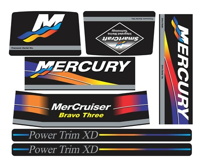 Buy MERCRUISER THE MOST COMPLETE TRS DECALS SET W / GRAY RAMS STICKER SET In Sebring, Florida - Foto 13