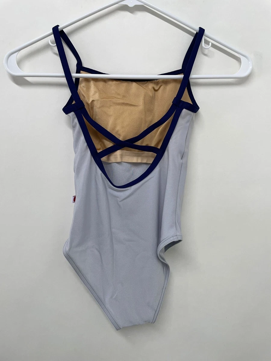 Yumiko Girls 12 Daniela High Cut Leotard Dance Ballet Dark Blue