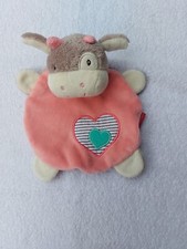 Schmusetuch rosa von Babydream  Schnuffeltuch  - Kuscheltuch Kuh mit Herzmotiv