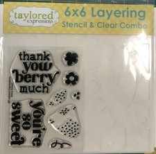 Taylored Expressions  BERRY SWEET  Layering Stencil  Clear Combo
