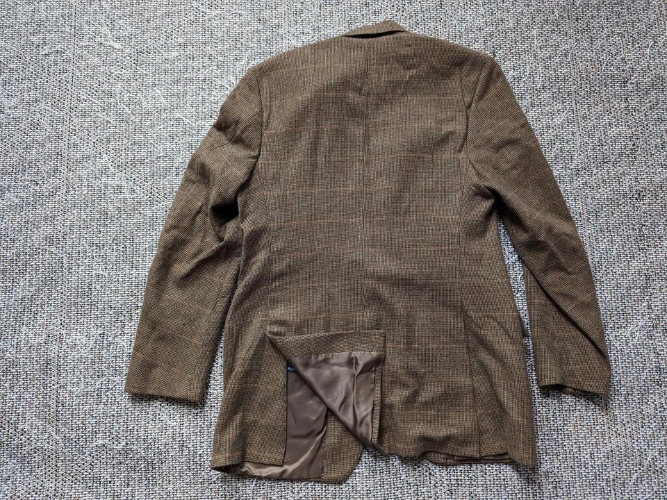 vintage ITALY made POLO ralph lauren 39L wool ANGORA blazer jacket - Image 2 of 4