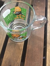 Garfield McDonalds Anchor Hocking Coffee Mug Green Tile Grid VTG USA Made