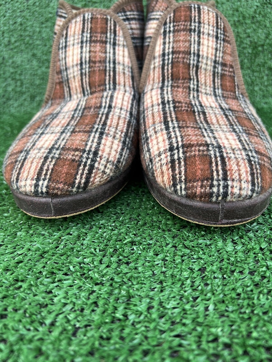 Suomi Reino & Aino Brown Plaid House Shoes Mens Size 11  display picture 1