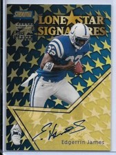 1999 STADIUM CLUB LONESTAR RC EDGERRIN JAMES AUTO SIGNED #LS7 INDIANAPOLIS COLTS