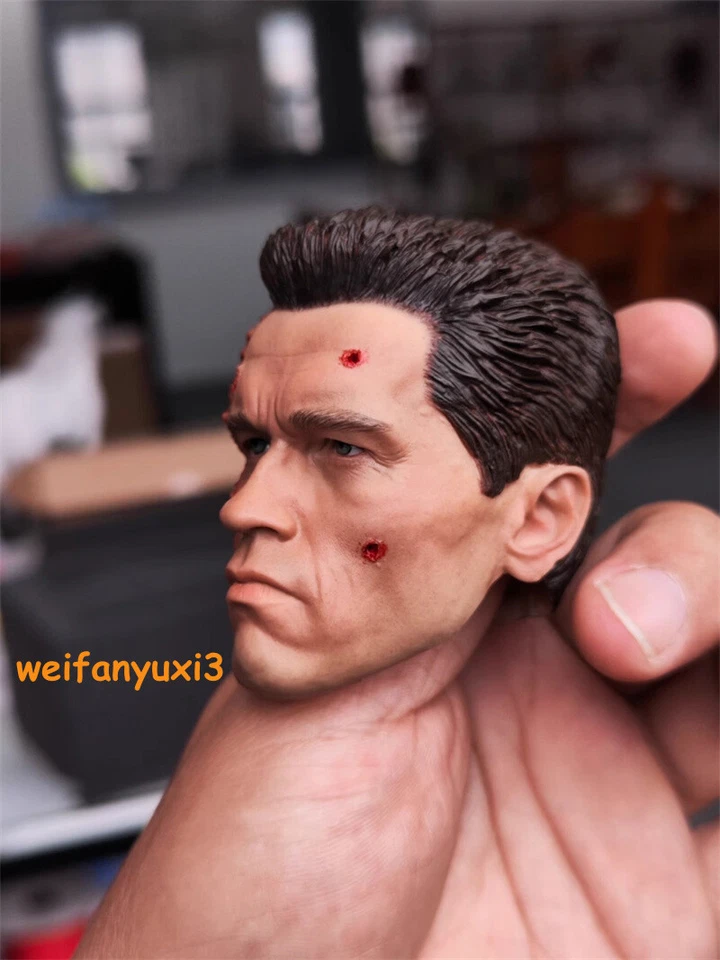 Terminator T800 Arnold Battle Damage Version Head Sculpt for 1/4 Action Figure - Image 4 of 4