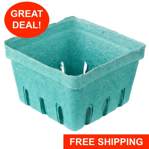 1 Pint 500 Berry Basket Pulp Fruit Vegetable Garden Market Produce Container
