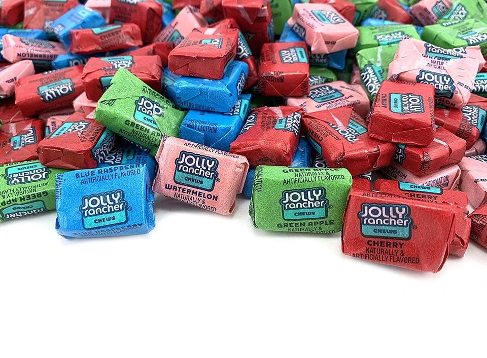 Caramelos masticables de frutas JOLLY RANCHER, envueltos individualmente, 4 sabores (bolsa de 2 libras) Foto 4 de 4