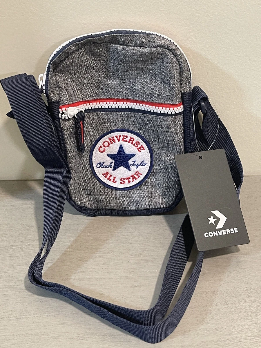 Converse All Star Heather Gray Red Blue White Mini Cross Body Bag New with Tag
