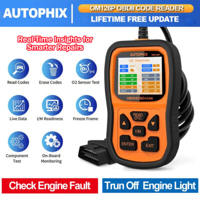 AUTOPHIX OM126P OBD2 Scanner Enhanced Car Code Reader Check Engine Diagnostic