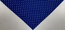 Buster Brown Dog Bandana, Tie On, Blue, White Polka Dots, XS,S, M, L