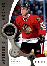 2005-06 SP Game Used #166 Cam Barker RC SERIAL #414/999 CHICAGO BLACKHAWKS