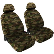 COPRISEDILI AUTO 2 POSTI COLORE MIMETICO CLASSICO COPPIA ANTERIORE SEDILI FODERE
