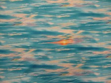 SKY BLUE CLOUDS SUN BLUE WHITE COTTON FABRIC FQ