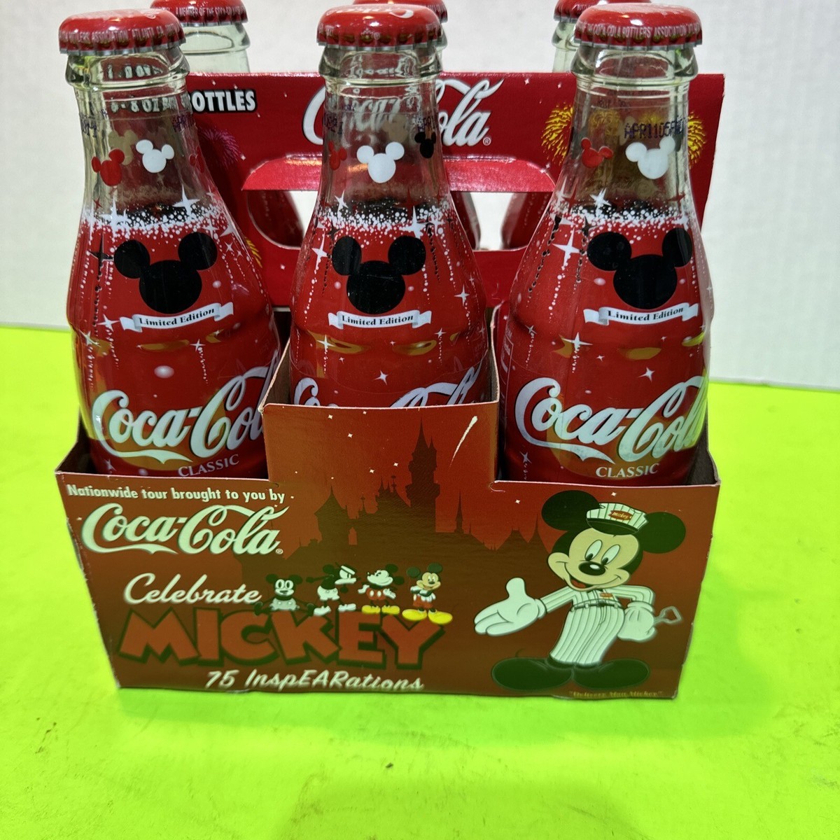Coca-Cola Celebrate 75 Coke Bottle Disney MICKEY Mouse 6-Pack | eBay