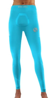 Sesto Senso Lange Unterhosen Herren Sport Bunt Kompressionshose Laufhose