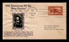 US COVER PONY EXPRESS 80TH ANNIVERSARY FDC SCOTT 894 CROSBY PHOTO CACHET