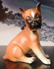 Ancien boxeur assis Lefton Chine chiot 4" de haut autocollant original