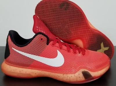 NIKE KOBE X 10 (GS) CRIMSON RED 2017 922811-005 (SIZE 6.5Y =WOMENS SIZE 8)