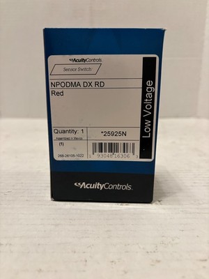 Acuity Controls NPODMA DX RD Wall Dimming On/Off + Raise/ Lower Control RED