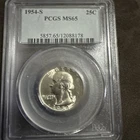 1954-S Washington Quarter PCGS MS65 Silver 90% Gem BU