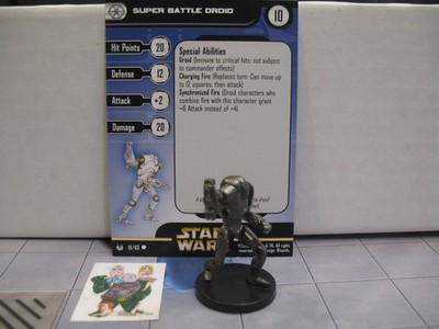 =Star Wars Miniatures UNIVERSE Super Battle Droid 10/60 with card =