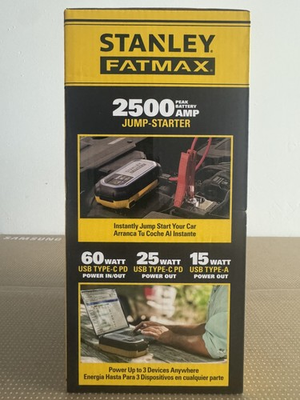 #ad Stanley Fatmax 2500 AMP Lithium Jump Starter $84.99
