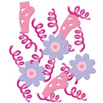 Tutu Much Fun Printed Confetti 1/2oz Foil Girls Birthday Ballerina Dance Party