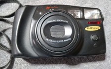 Samsung Maxima Zoom 105 35mm Film Camera 38-105mm Lens Super Macro Black