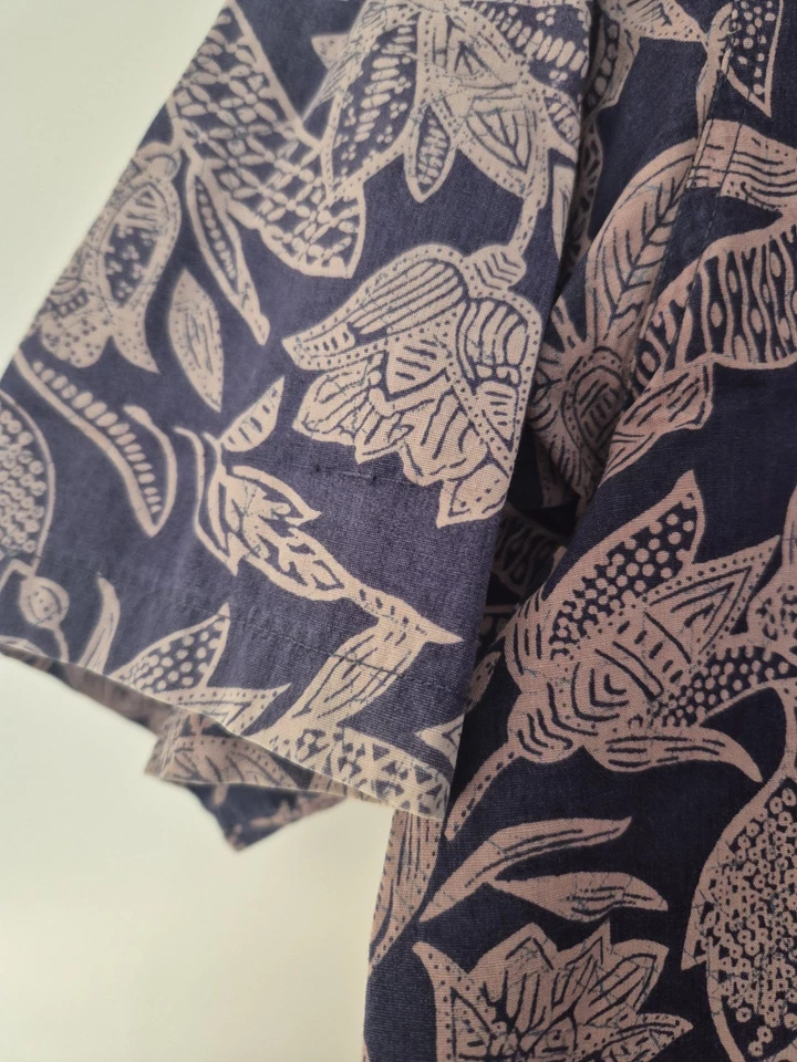 Vintage Victor Grynberg Short Sleeve Flower Pattern Shirt 100% Cotton Size XL - Image 4 of 4