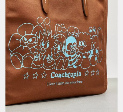 NWT Coach Tote With Coachtopia Creatures Print CQ858 | eBay