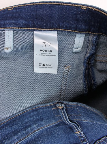 MOTHER The Patch Pocket Insider Flood Blue Jeans in On Your Left Size 32 - Picture 13 of 14