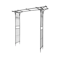 VINGLI Garden Arbor, Arch Archway for Wedding Ceremony Party, Steel Garden Tr...