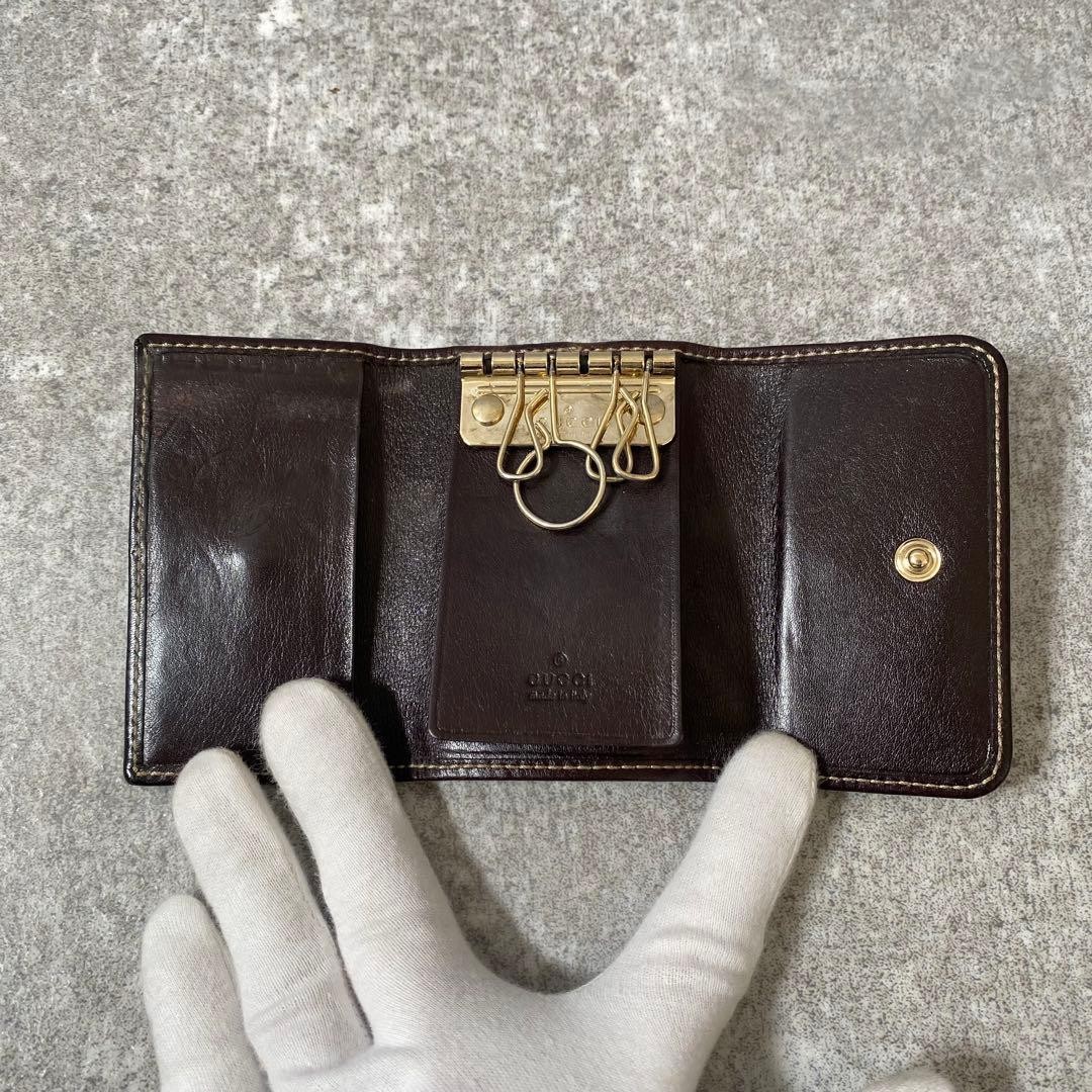 GUCCI Gucci key case 4 rows interlocking sherry l… - image 6