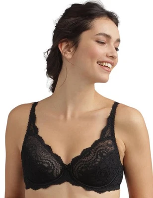34B Playtex Flower Elegance Bra Underwired Supportive Lace Womens Lingerie P5832 - Image 1 of 4