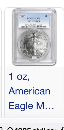 1995 Silver Eagle ICG MS70 S$1 Philadelphia Mint