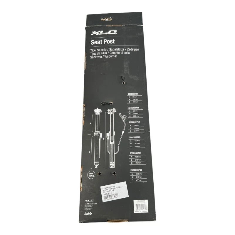 XLC SP-T10B TIGE DE SELLE TELESCOPIQUE A MTN 31.6x 305mm - Photo 2/4