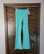 NEW NIKE kids girls large lg flare legging light blue dri fit