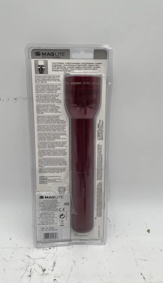 Linterna de xenón Maglite 2 celdas D roja IPX4 resistente al agua 27 lúmenes Foto 4 de 4