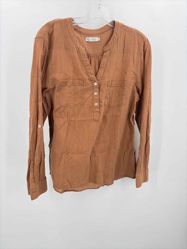 Pre-Owned Carve Designs Brown Size Small Long Sleeve Blouse