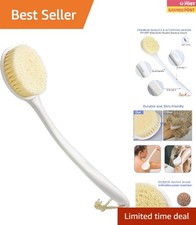 Ergonomic Bath Back Scrubber with Nylon Bristles - Men and Women Approved