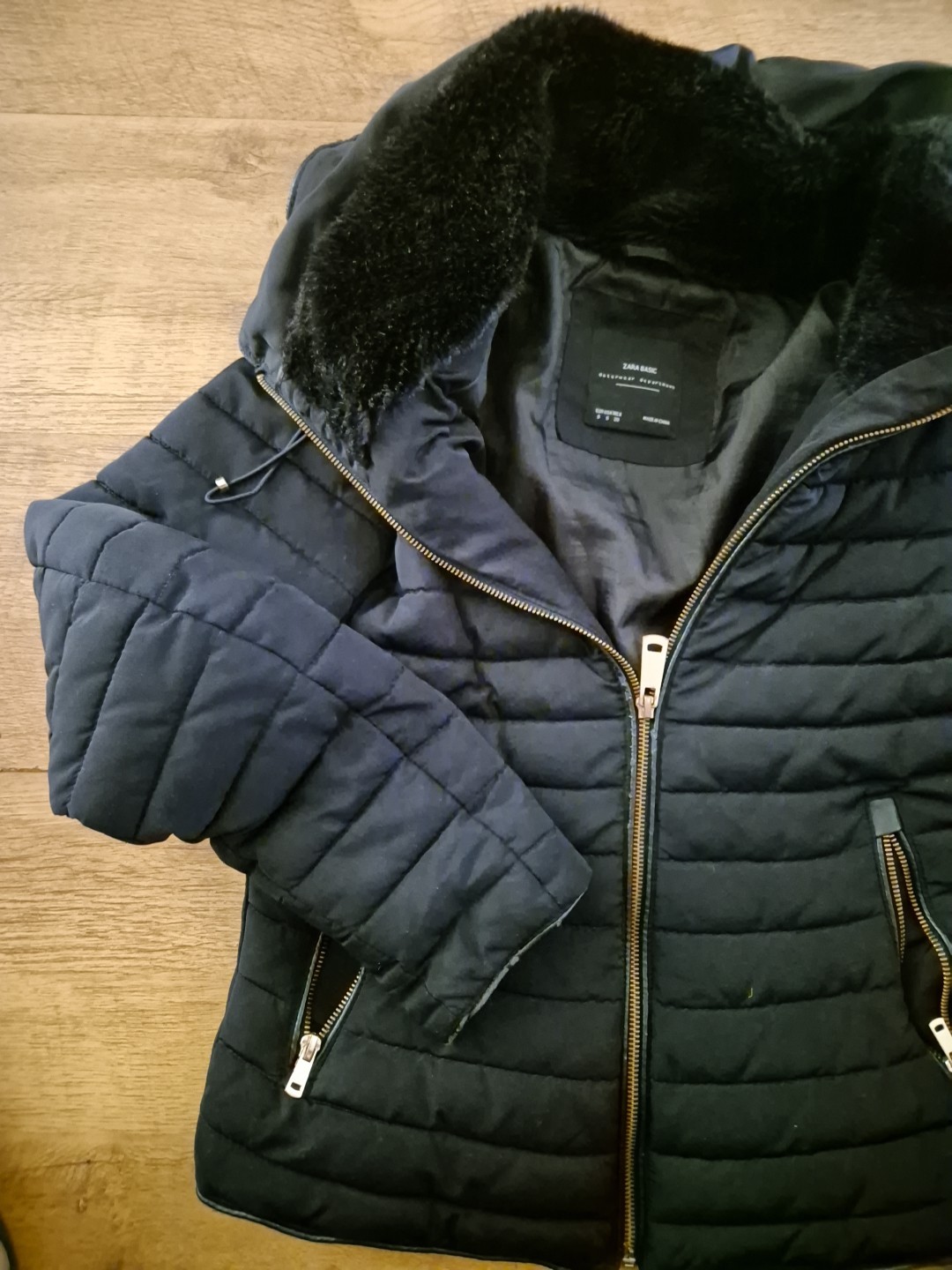 WOMENS ZARA BASIC PUFFER JACKET SMALL - image 5
