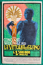 1930 CONCORSO NAZIONALE PER LA VITTORIA DEL GRANO FASCISMO VENTENNIO BARTOLETTI