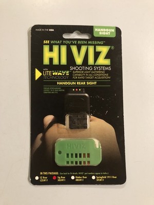 Hi Viz Lite Wave Technology Handgun Sight For Rear For All P Series Sig Models**